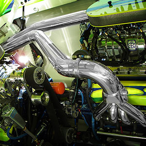 CMI Big Block Chevy E-Top Polished Exhaust System - Taller
