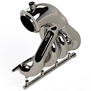 CMI Big Block Chevy E-Top Polished Exhaust System