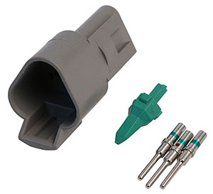Male Three Wire Deutsch Connector Plug and Pins