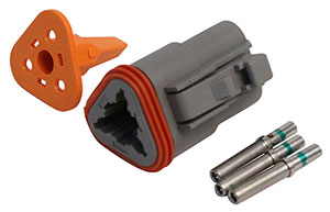 Female Three Wire Deutsch Connector Plug and Pins