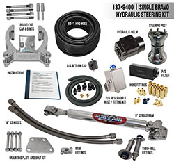 Mayfair Single Bravo/Single Ram Full Hydraulic Steering Kit