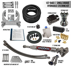 Mayfair Single Bravo/Single Ram Full Hydraulic Steering Kit