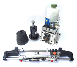 Hydrive FPS Series Outboard Steering Kits with Stainless Steel Cylinder