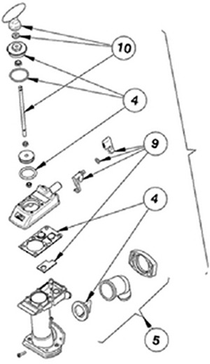 Johnson Pump 81-47239 Manual Pump Assembly For Toilets