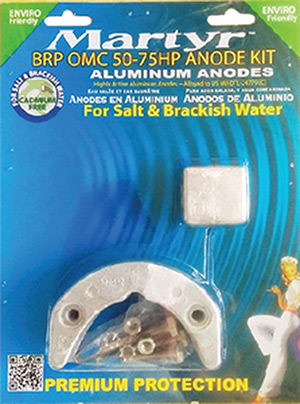 Martyr BRP OMC Johnson/Evinrude 50-75 HP Anode Kit, Aluminum