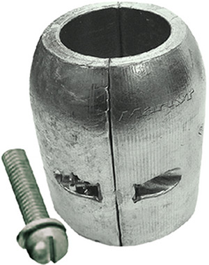 Clamp Shaft Aluminum Anode With Slotted Screw, 7/8"