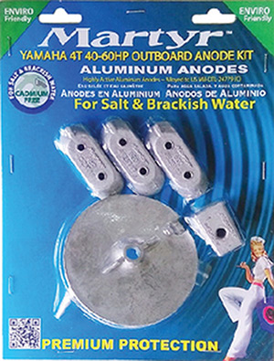 Martyr Anode Kit For Yamaha 40-60 HP Outboards, Aluminum