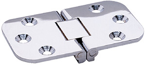 Attwood Flush Hinge, Square End, Stamped Stainless Steel 2-3/4" x 1-9/16"
