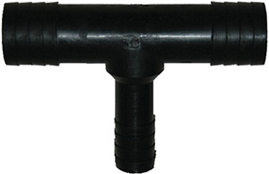 T-H Marine Reducing Tee For Hose 1-1/2 x 3/4 x 1-1/2" , Black"