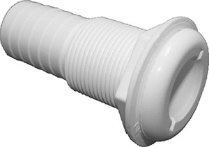 T-H Marine Straight Thru-Hull Fitting For Hose, White