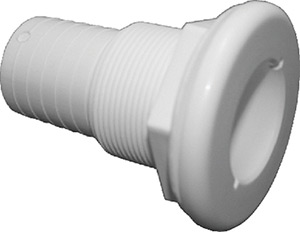 T-H Marine Straight Thru-Hull Fitting For Hose, White