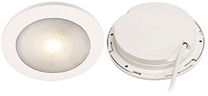 Hella EuroLED Touch 150 Multivolt 9-33V DC Warm White Light, White Plastic Rim