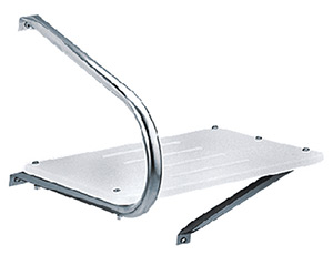 Garelick EEz-In Swim Platform Only With One Wrap Around Rail and One Underside Support Rail For Boats With Outboard Motors