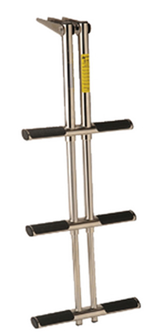 Garelick EEz-In 3 Step Telescoping Stainless Steel Sport/Diver Ladder