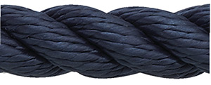 3 Strand Nylon Dockline, 3/8 x 15 Navy