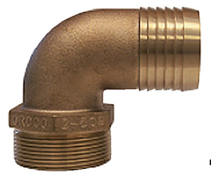 Pipe-To-Hose Adapter, 90&deg;