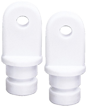 Internal Eye End, 7/8" White, Pair"