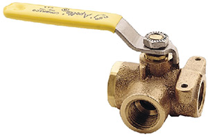 1-1/2" 3-Way Bronze Diverter Valve"