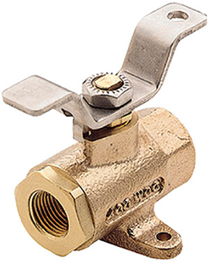 Bronze Ball Type Fuel Shut-Off Valve, 3/8"