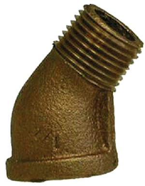 1/4" Bronze 45 Degree Street Elbow"