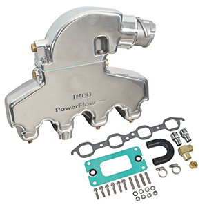 Imco Powerflow LS Chevy Kit with Cast Polished Riser and Polished Manifolds