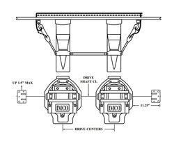 Steer Kit 2 Bravos, 2 Rams Out, V-Bot, 11.25” Transom Bracket Location