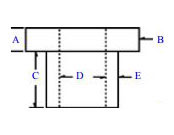 Clevis Bushing A .198” Thick, B 1.944” OD, C .650” Long, D 1.00” ID, E 1.505” OD