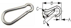 Snap Hook Galv 3-15/16"