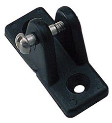 Deck Hinge Angled White Nylon Pr