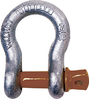 Hot Galvanized Bow Shackle, 1/4"