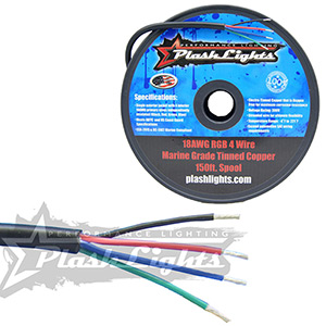 Plash 18AWG RGB 4 Wire 150 FT. Spool
