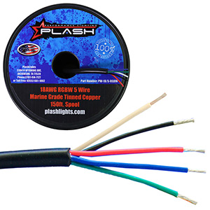 Plash 18AWG RGBW 5 Wire 150 FT. Spool