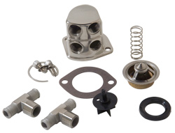 Polished Stainless Ford 429, 460 Thermostat Kit
