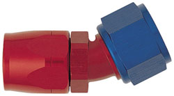 Red/Blue 30 Degree Non-Swivel Hose End