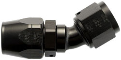 Black 30 Degree Double-Swivel AN Hose End