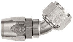 Super Nickel 45 Degree Double-Swivel AN Hose End