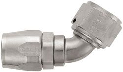 Super Nickel 60 Degree Double-Swivel AN Hose End