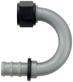 Ti-Tech 180 Degree Push-On Hose End