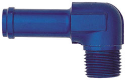 Blue 90 Degree Male NPT to Hose Fittings