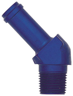 Blue 45 Degree Male NPT to Hose Fittings