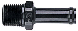 Black Straight Male NPT to SS/Nylon Hose Fittings