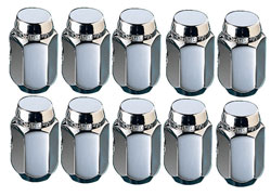 Chrome Cone Seat Style Trailer Lug Nut Set