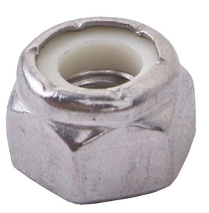 Nut 1/4 Nylon S/S Locknut