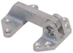 Raw Aluminum Long Reach Hinge