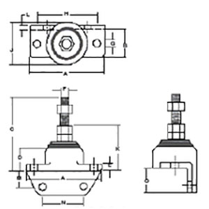 Polished Aluminum Engine Block Mounts, Pair