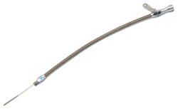 Braided Stainless Steel 1/4" NPT Thread-In Dipstick Assembly for BBC