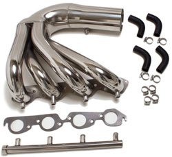 CMI 496 E-Top Tall Polished Exhaust Header Systems, 8" Taller