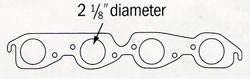 Head to Adapter Flange Gasket for 2-1/8, 2-1/4" Big Tube