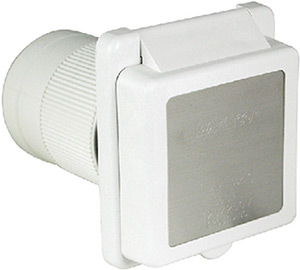 Marinco 50 Amp 125v Power Inlet With Stainless Steel Trim