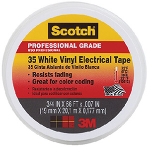 #35 Vinyl Elect Tape 3/4 White